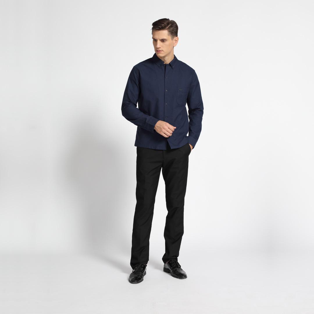 Lacoste Regular Fit Cotton Poplin Shirt ( Navy Blue ) - Shop Streetwear, Sneakers, Slippers and Gifts online | Malaysia - The Factory KL