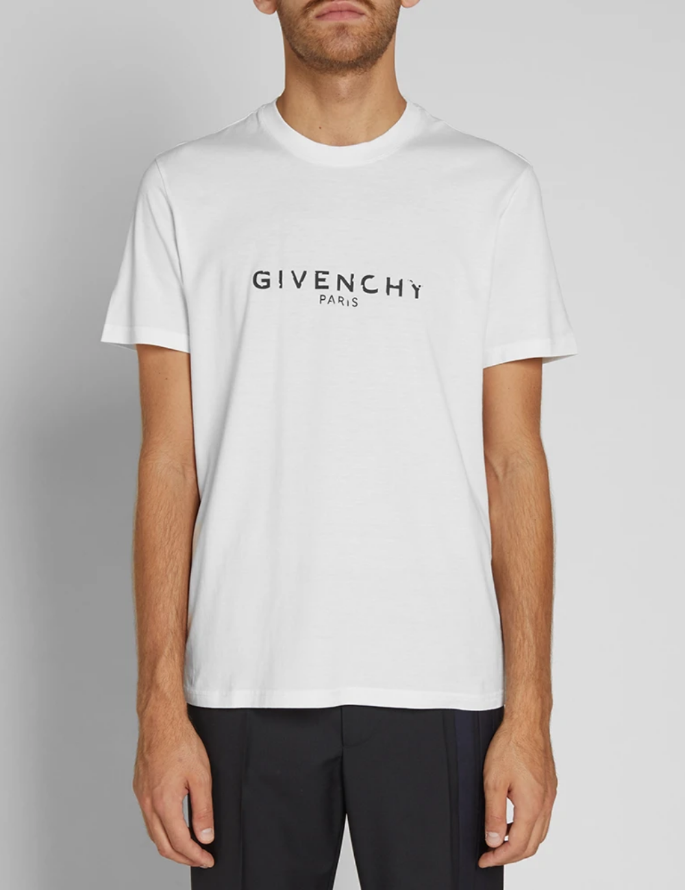 Givenchy Vintage Logo Printed T Shirt White