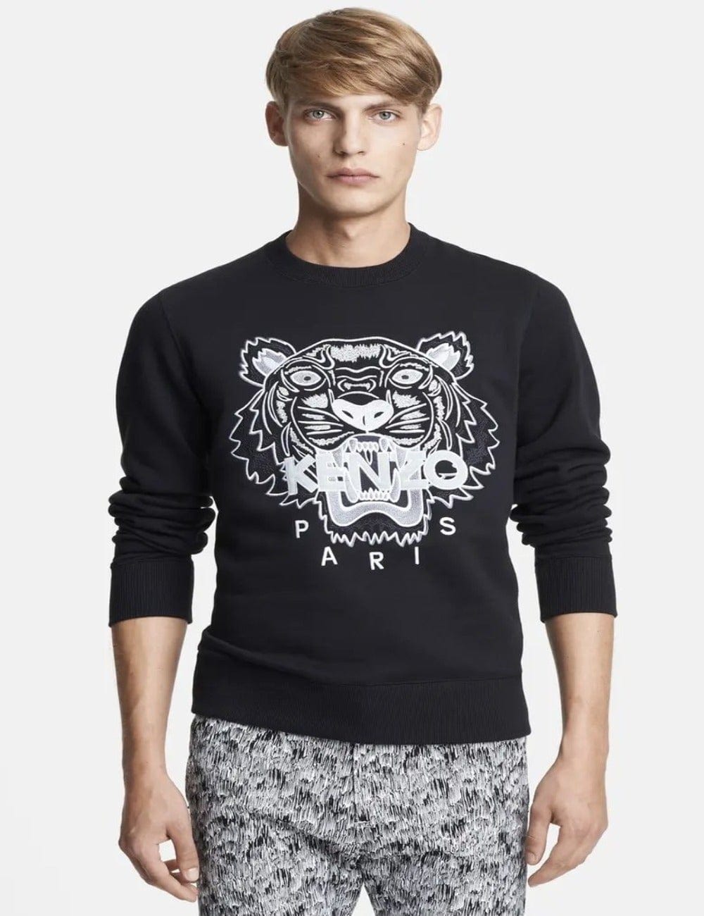 Sudadera Crewneck Kenzo Paris Original Kenzo White Gray
