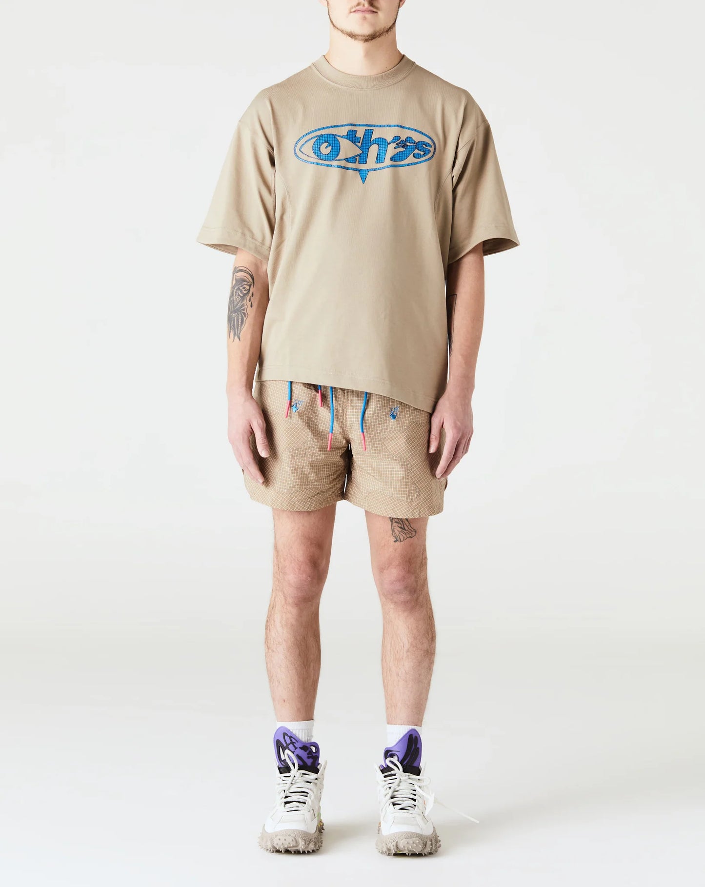 Nike X Off-White Graffiti Print Detail T-shirt ( Khaki )
