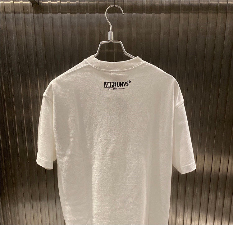 AAPE Universe Red head college wording tee (White)