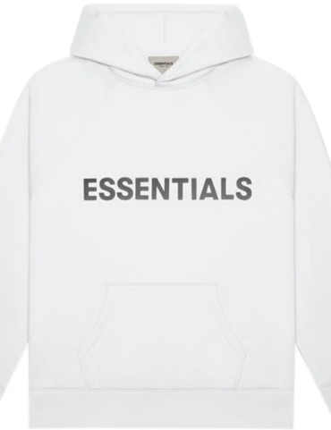 Fear Of God - Essentials Pullover Hoodie Applique Logo (White)