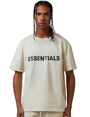 Fear Of God - SS20 Essentials 3D Logo Tee Cream