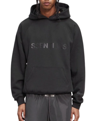 Fear of God - Essentials Pullover Hoodie Applique Logo (Dark Slate/ Stretch Limo/Black)