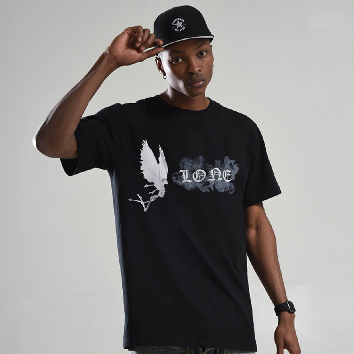 Vlone Smoke Angel T-Shirt - Black