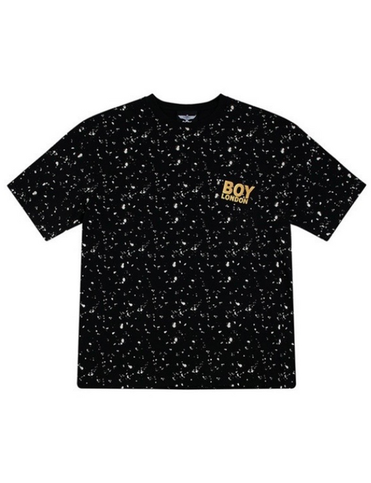 Boy London Tape Eagle Black Gold print Galaxy Tee - (Black)
