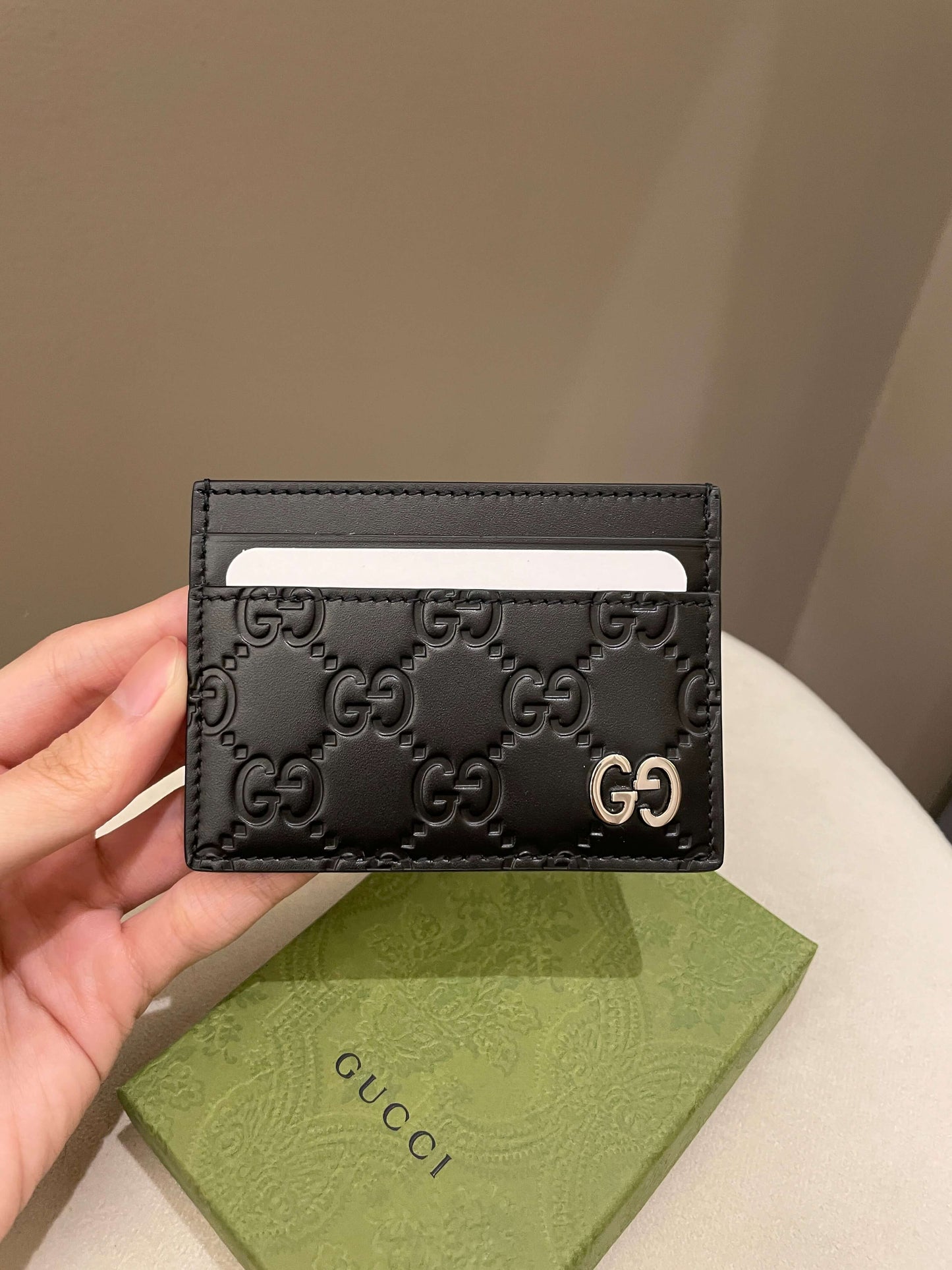 SUPERPROMO Gucci Signature Logo Card Case (Black)