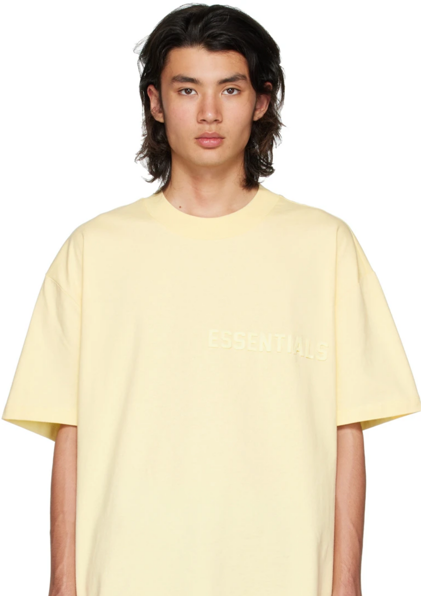 Fear Of God Essential Tee Flocked Chest Logo 2022 (Canary)