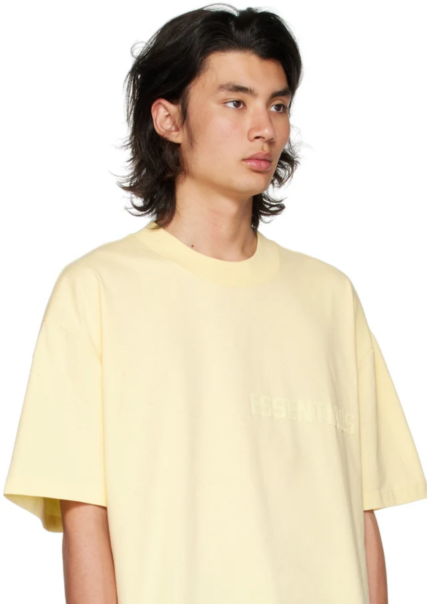 Fear Of God Essential Tee Flocked Chest Logo 2022 (Canary)