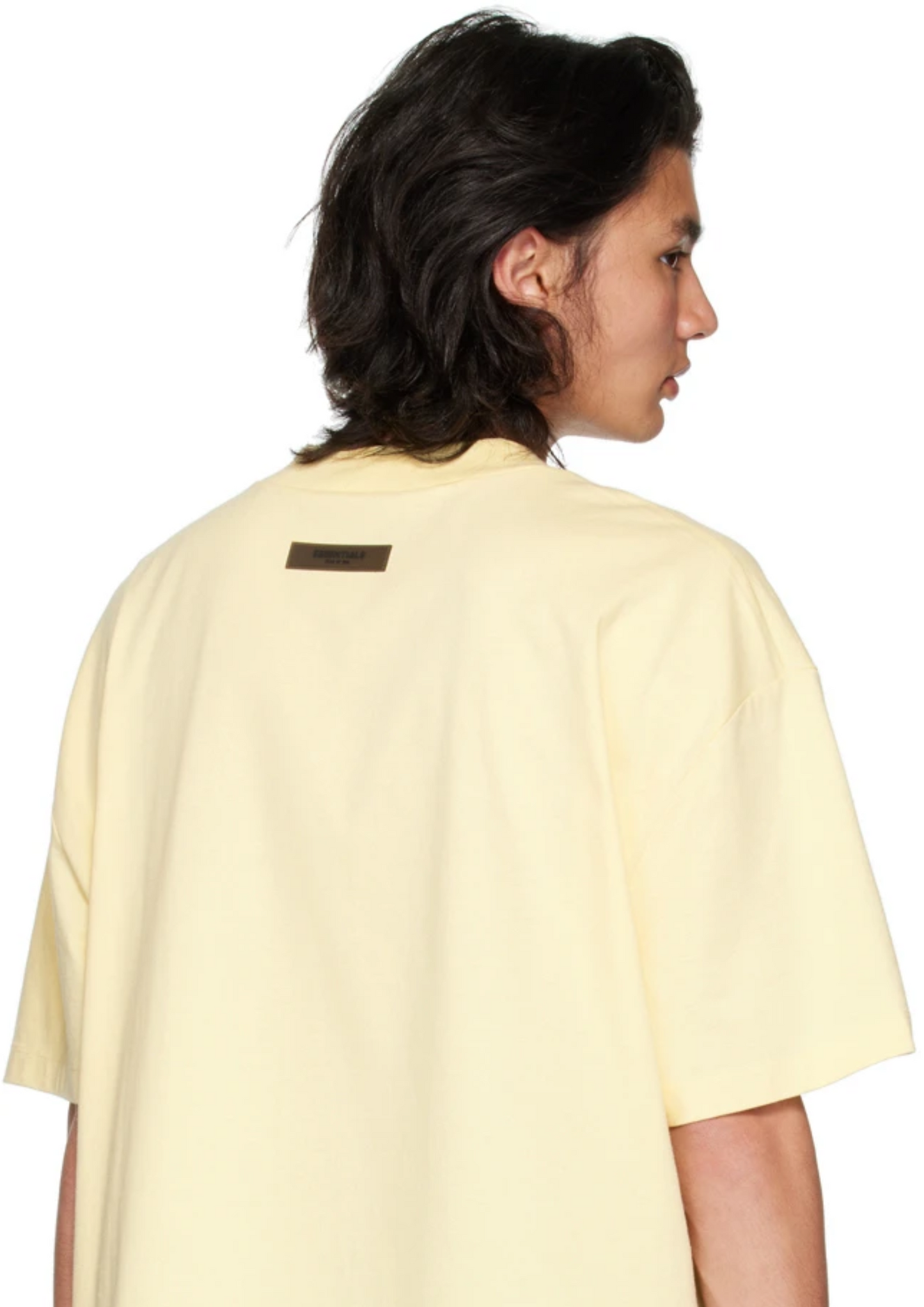 Fear Of God Essential Tee Flocked Chest Logo 2022 (Canary)