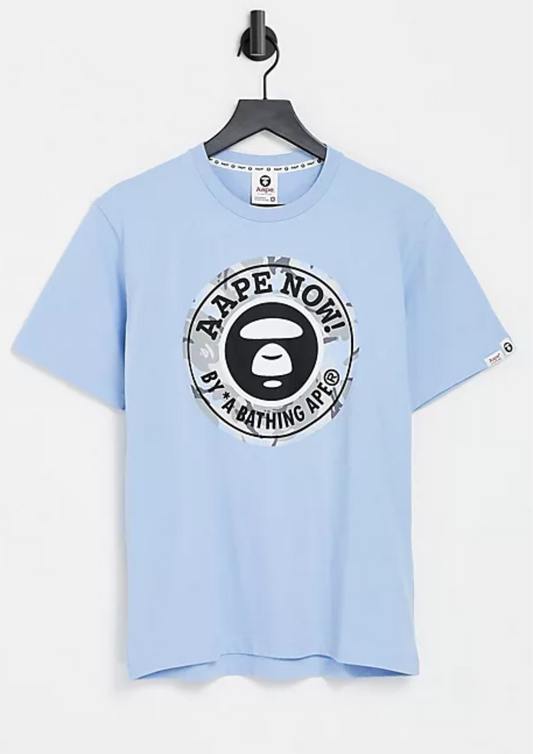Aape Army Round Camo Logo Tee (Blue)