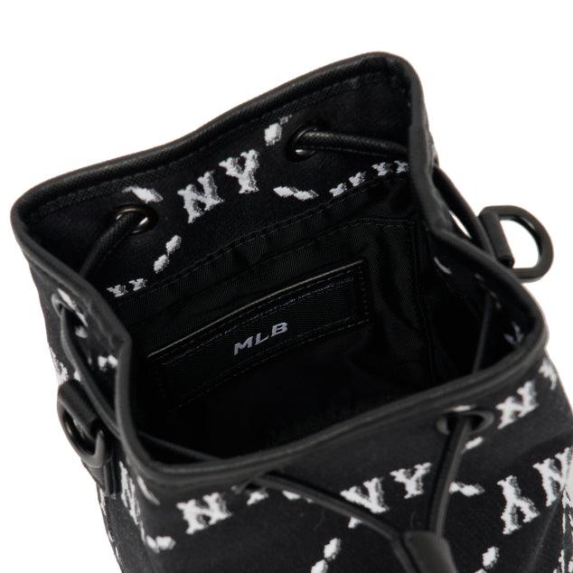 MLB Monogram Mini Bucket Bag Boston Redsox (Black)