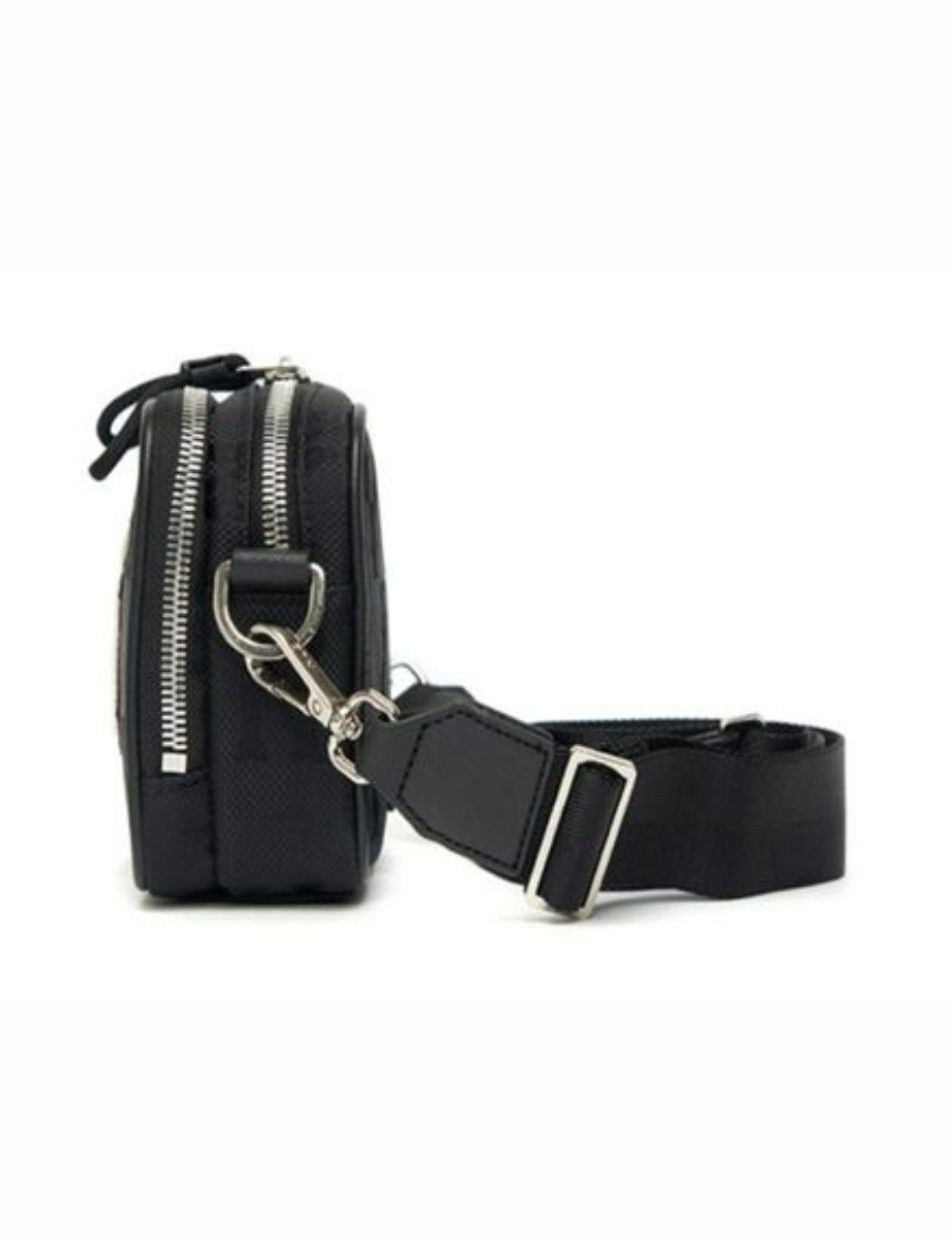 MLB Monogram Nylon Jacquard Mini Crossbody Bag NY (Black)