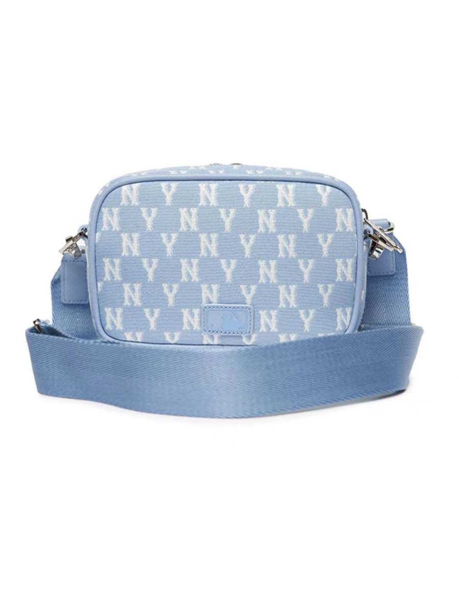 MLB Monogram Jacquard Mini Crossbody Bag (Light Blue)