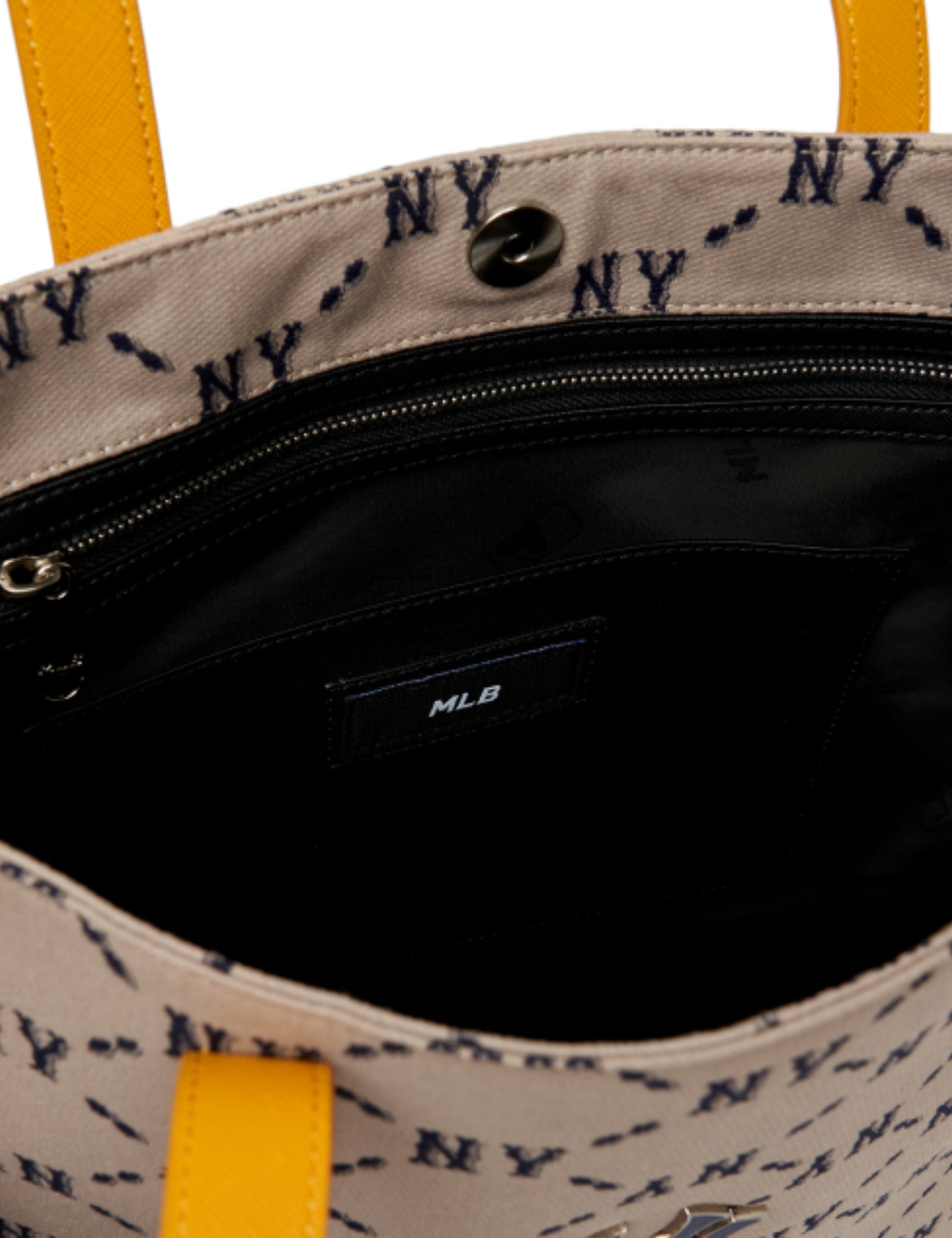 MLB Diamond Jackquard Tote Bag NY (Yellow)