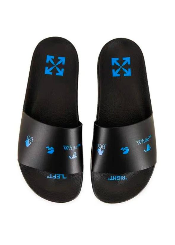 Black and blue outlet slides