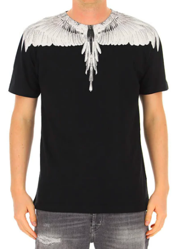 MARCELO BURLON COUNTY OF MILAN - White Grey Wings T-shirt (Black)