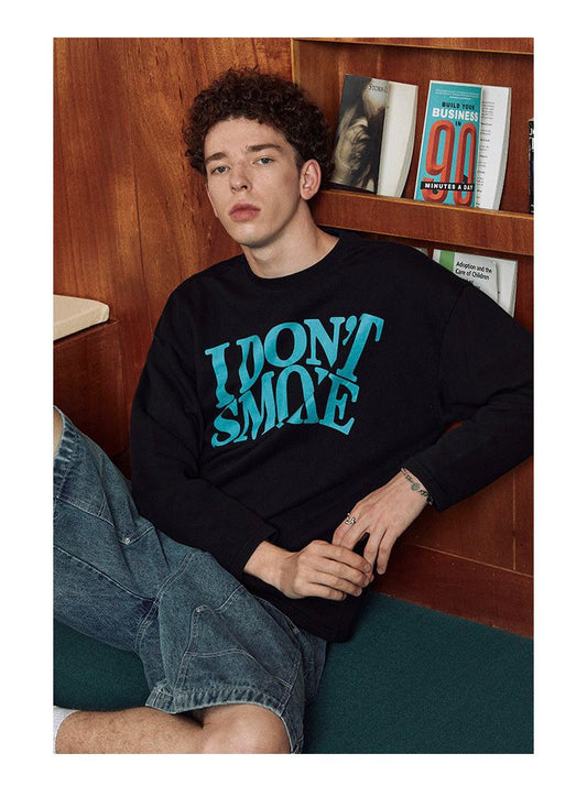 I Don't Smoke Basic Logo Sweatshirt (Black)