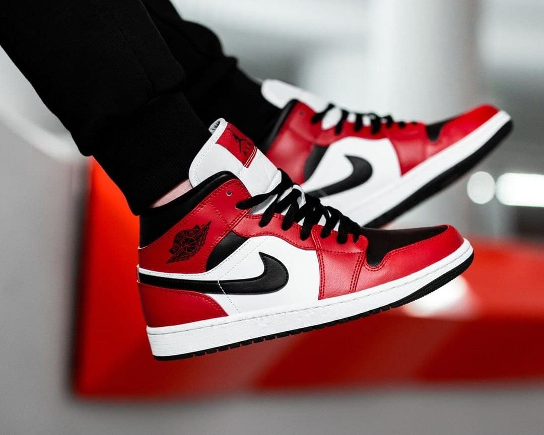Air Jordan 1 Mid Chicago "Black Toe" - Shop Streetwear, Sneakers, Slippers and Gifts online | Malaysia - The Factory KL
