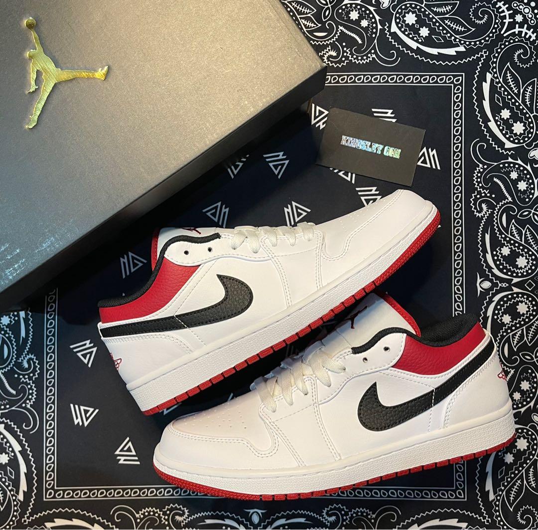 Air Jordan 1 Low White University Red - Shop Streetwear, Sneakers, Slippers and Gifts online | Malaysia - The Factory KL