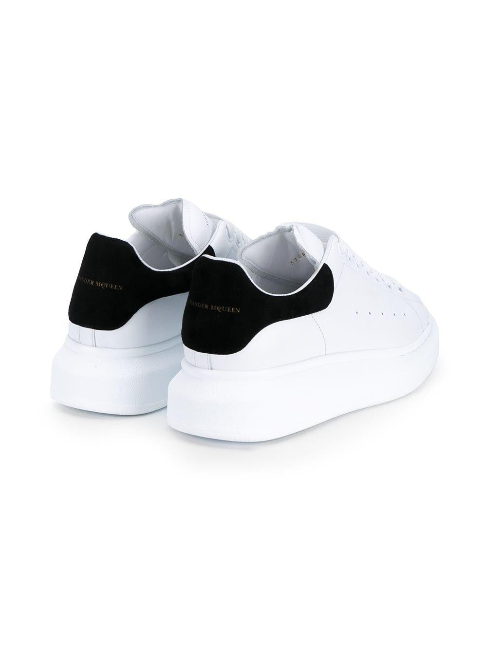 Alexander McQueen Suede Trimmed Leather Exaggerated Sole Sneaker