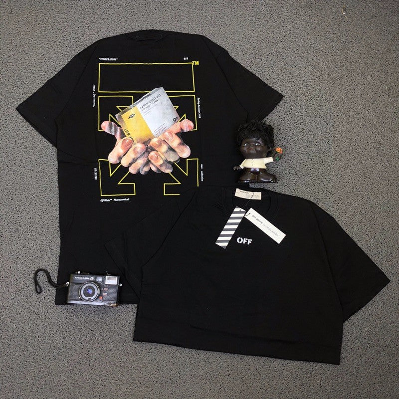 Off-White Fahrenheit 451 Pill Box Hands T-Shirt - Shop Streetwear, Sneakers, Slippers and Gifts online | Malaysia - The Factory KL