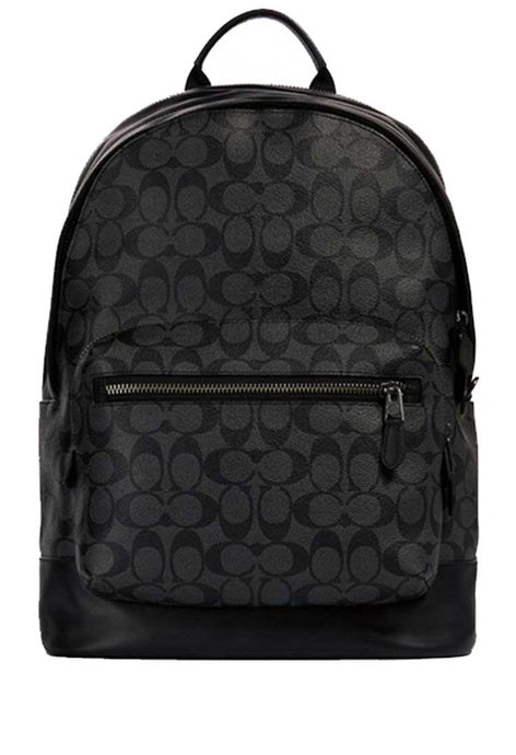 Coach West Backpack in Signature Canvas (Black) Coach West Backpack in Signature Canvas (Black)