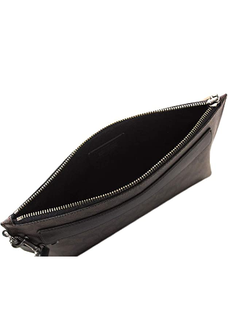 Coach Carryall Pouch In Signature Mahogany (Black)