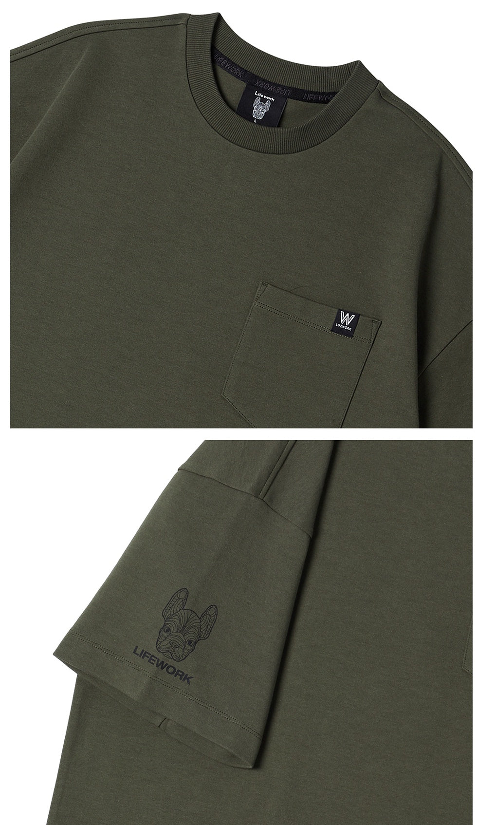 LIFEWORK MINI POCKET RADOK TEE (OLIVE GREEN)