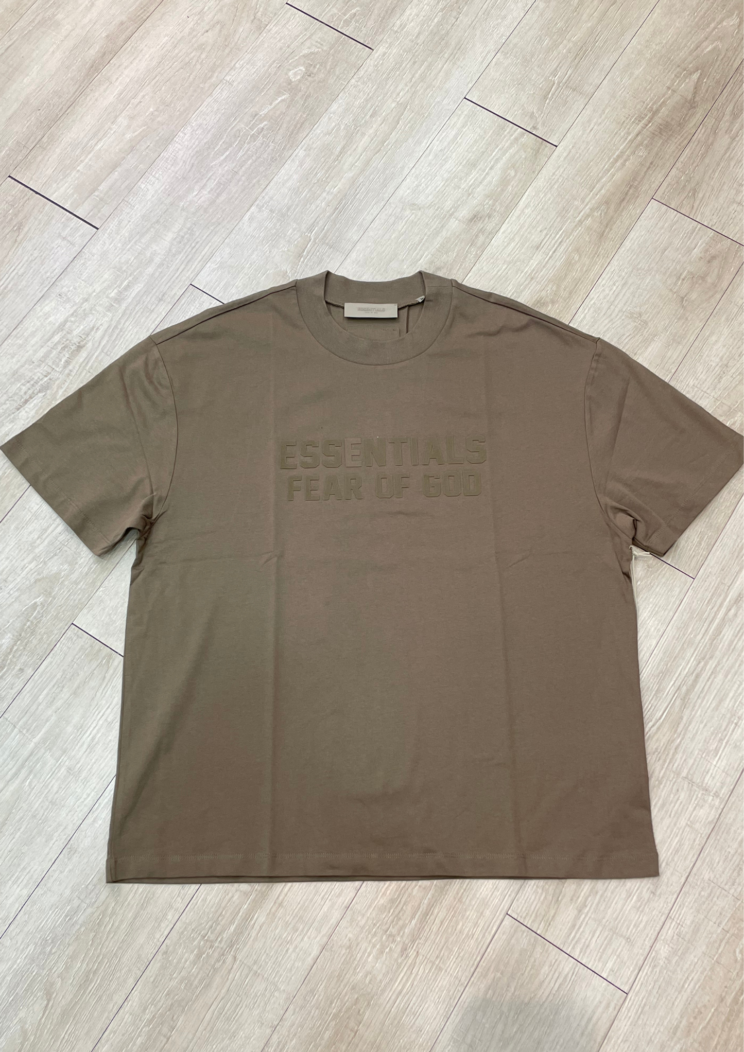 Fear of God Essentials Tee Big Flocked Logo 2022 (Brown)