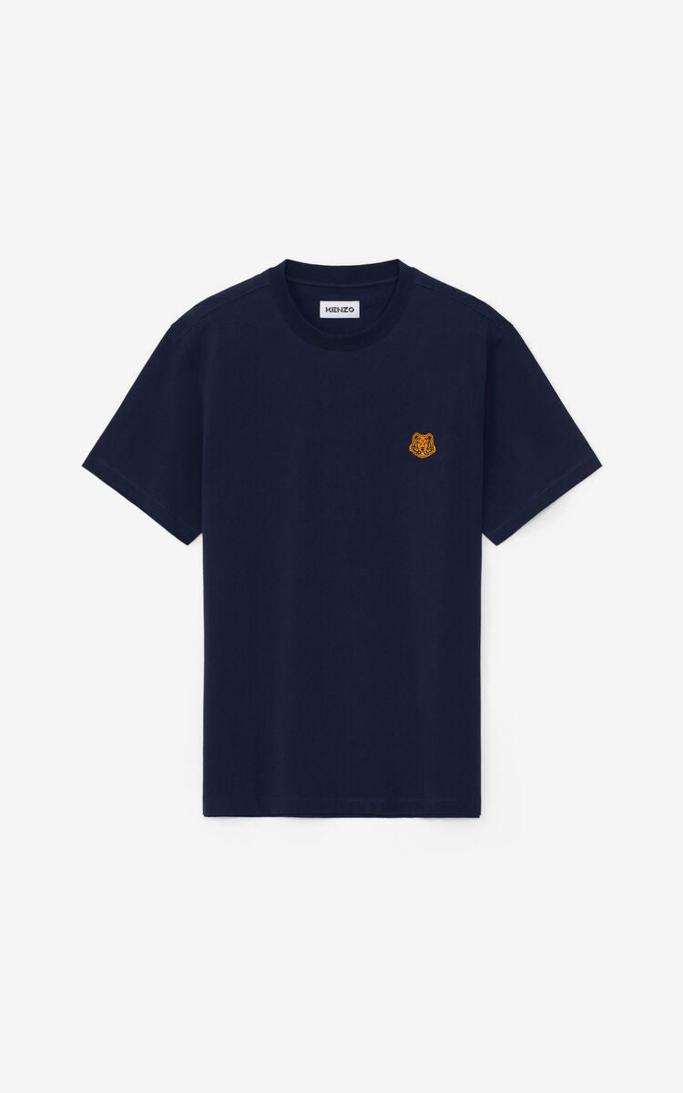 Kenzo Small Logo Tiger Crest Embroidered T-shirt