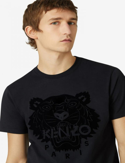 Kenzo Flock Black Tiger Logo T-Shirt - Shop Streetwear, Sneakers, Slippers and Gifts online | Malaysia - The Factory KL