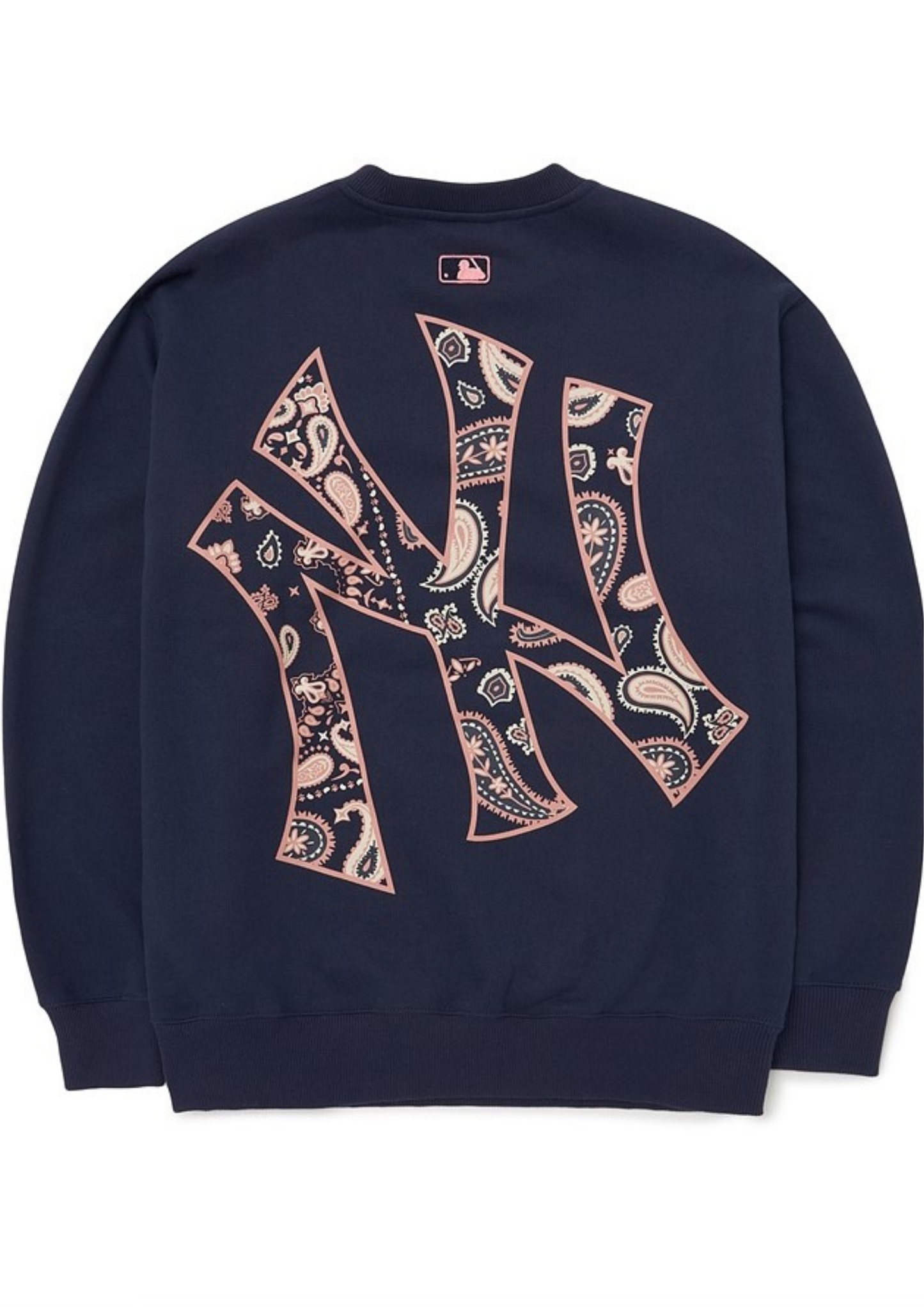 MLB New Era New York Yankees Big Logo Paisley Sweatshirts (Navy)