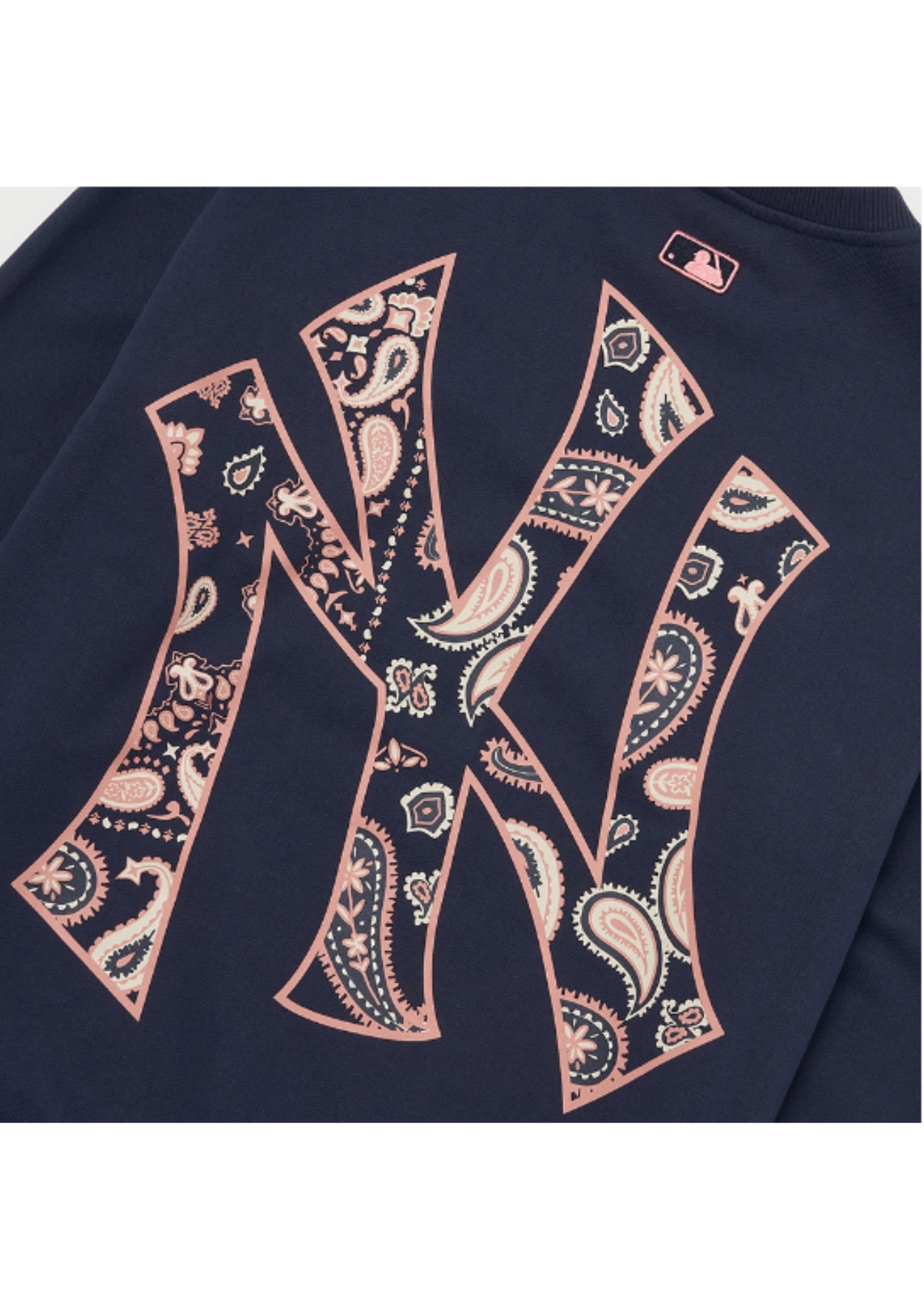 MLB New Era New York Yankees Big Logo Paisley Sweatshirts (Navy)