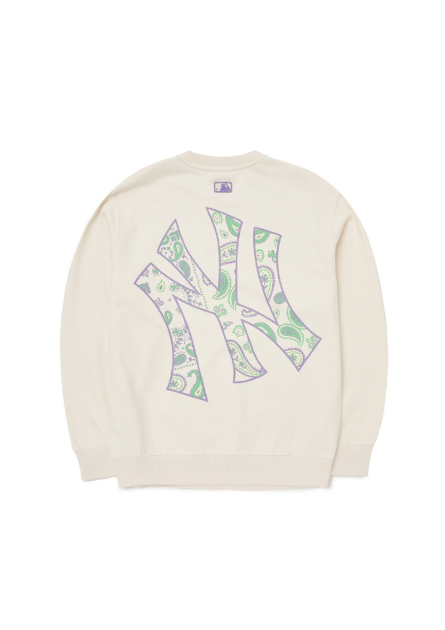 MLB New Era New York Yankees Big Logo Paisley Sweatshirts (Cream)