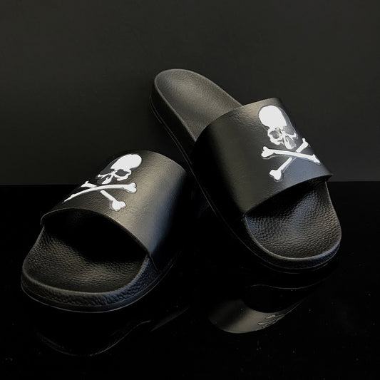 Mastermind Japan Tokyo Debossed Slide Sandal (Black) - Shop Streetwear, Sneakers, Slippers and Gifts online | Malaysia - The Factory KL