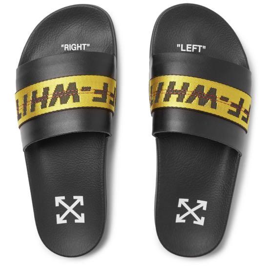 OFF-WHITE Industrial Logo-embroidered Sandal Yellow - Shop Streetwear, Sneakers, Slippers and Gifts online | Malaysia - The Factory KL