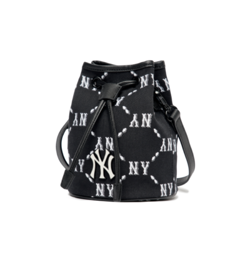 MLB Monogram Mini Bucket Bag Boston Redsox (Black)