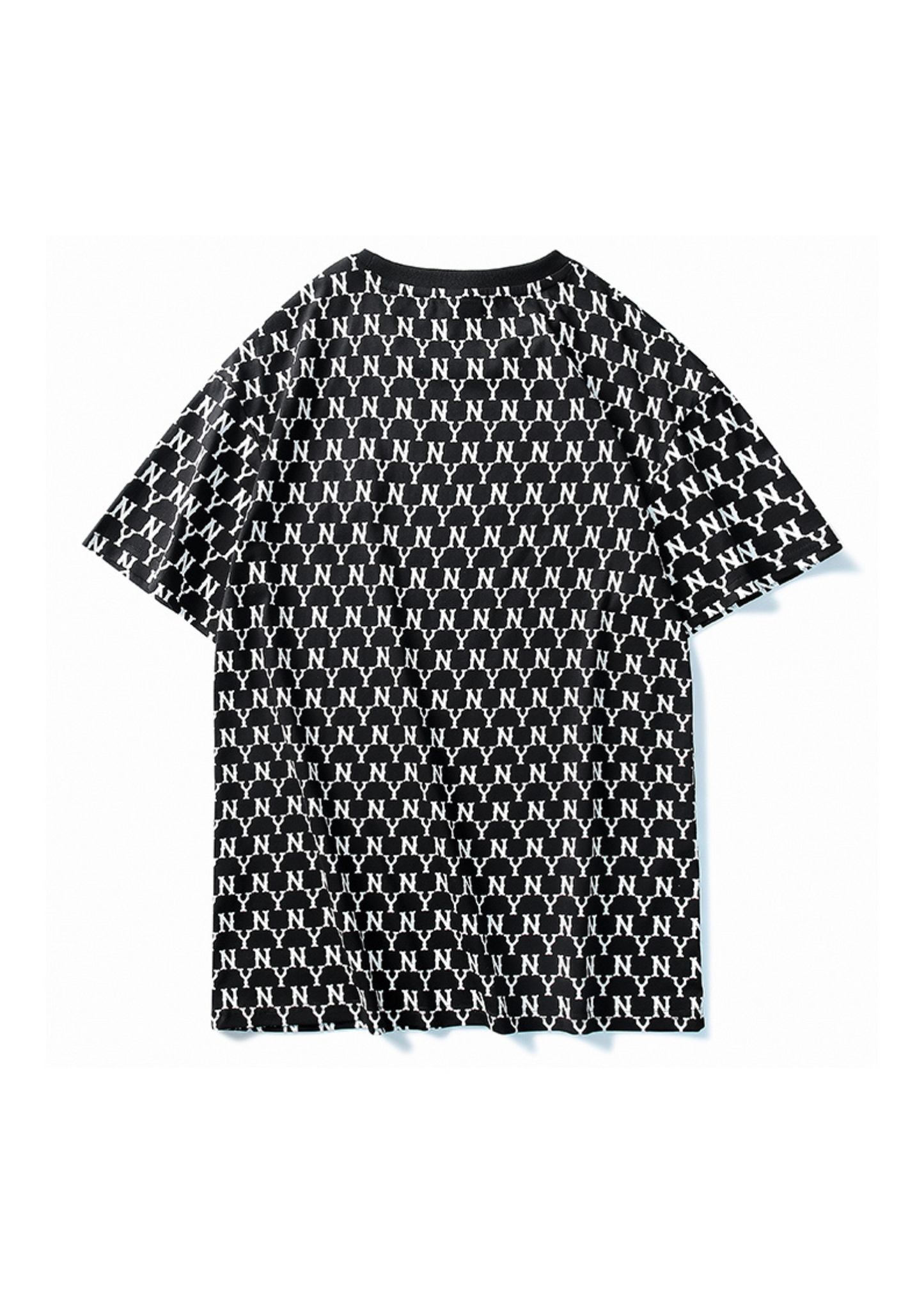 MLB New York Yankees Monogram All over Overfit Short Sleeve T-shirt (Black)