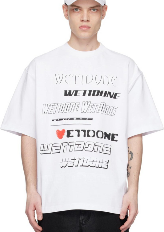 WE11DONE Cotton Printed T-Shirt SS23 (White)