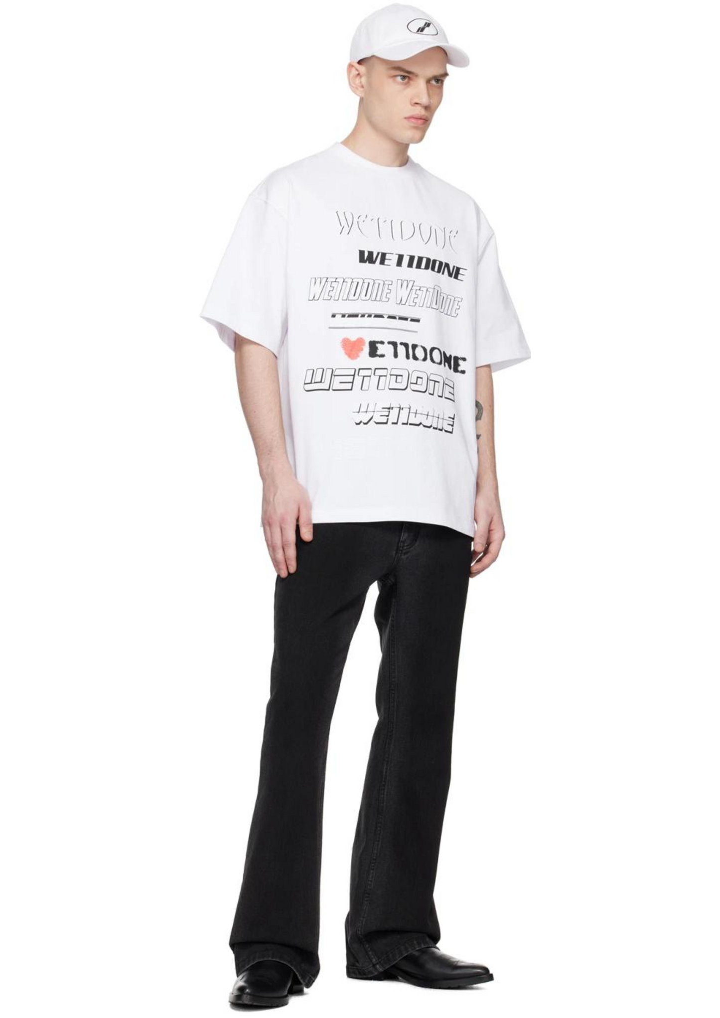 WE11DONE Cotton Printed T-Shirt SS23 (White)