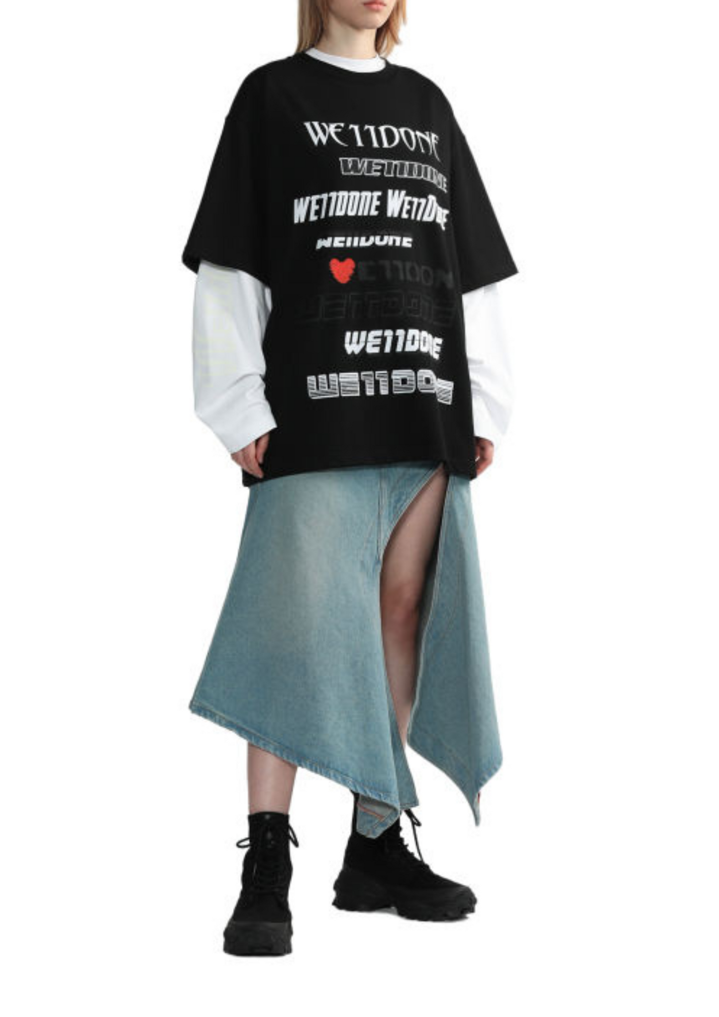 WE11DONE Cotton Printed T-Shirt SS23 (Black)