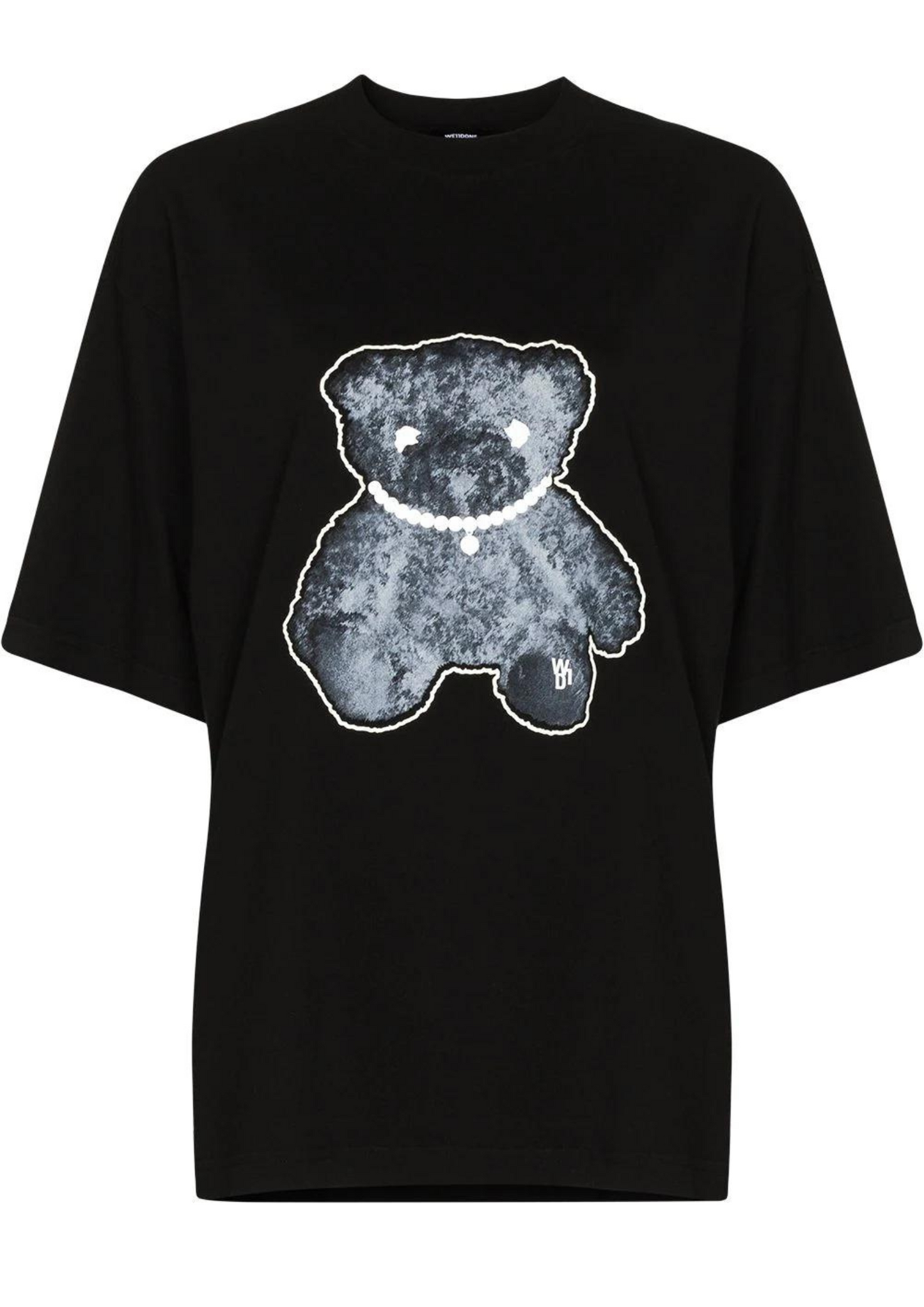 WE11DONE Teddy Pearl Necklace T-Shirt (Black)