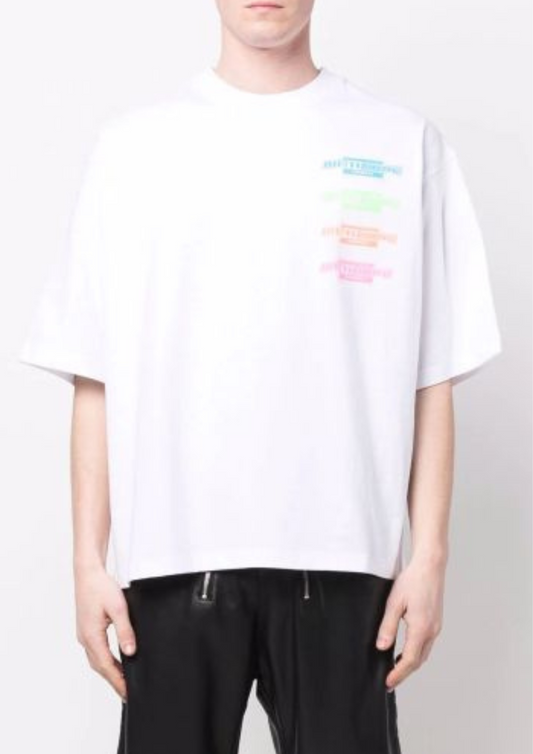 WE11DONE Printed Logo T-Shirt (White)