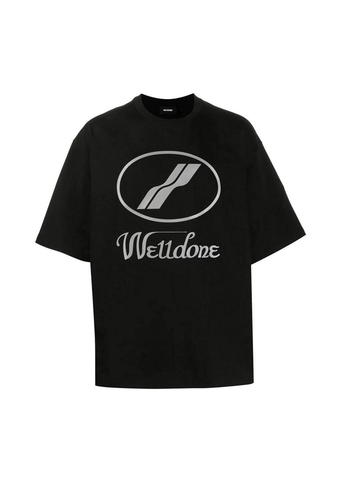 WE11DONE Logo Printed Oversized T-Shirt (Black)