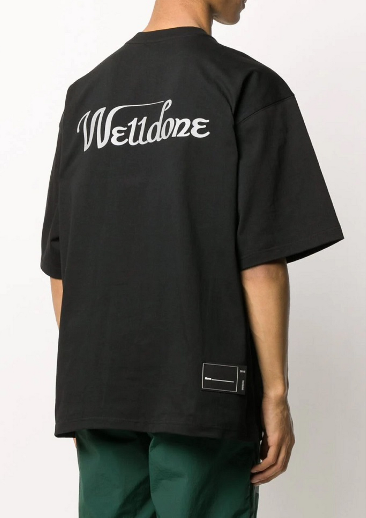 WE11DONE Logo Printed Oversized T-Shirt (Black)