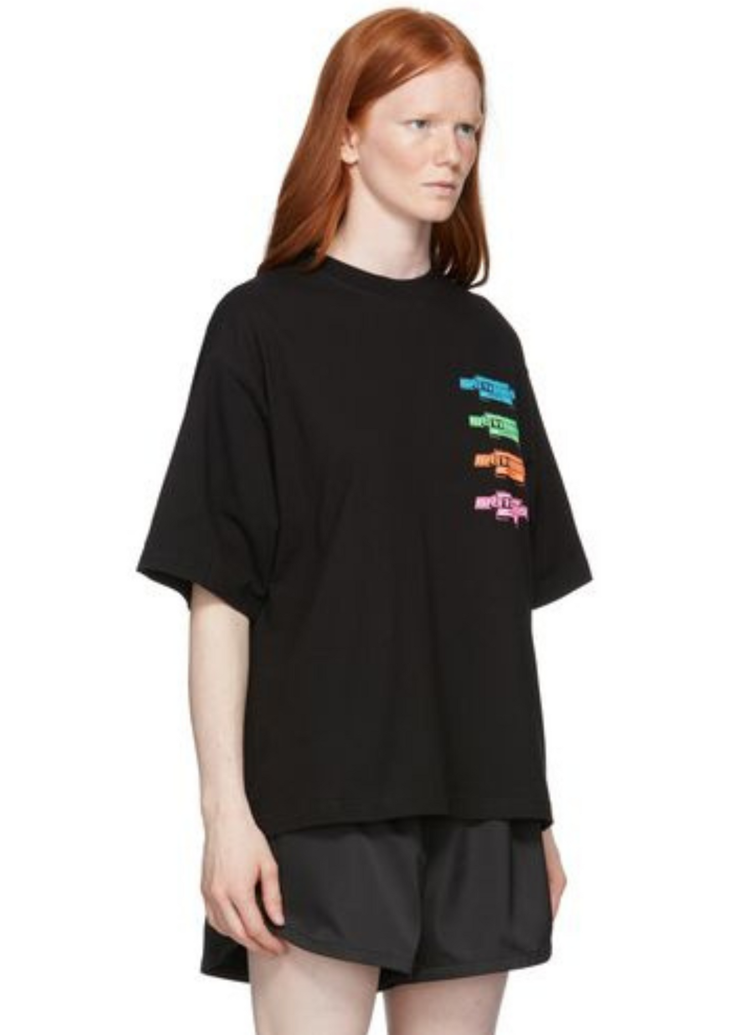 WE11DONE Printed Logo T-Shirt (Black)