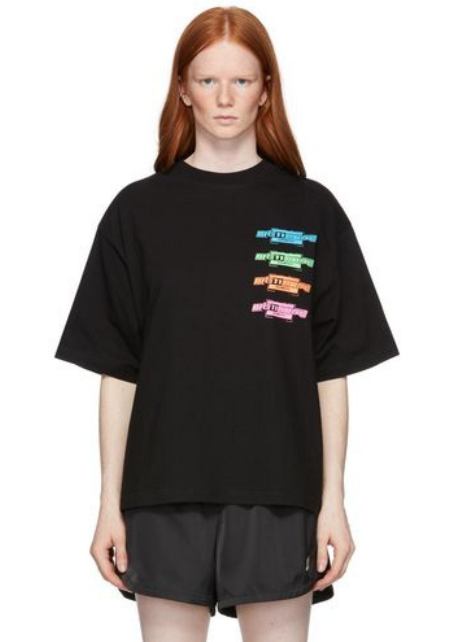 WE11DONE Printed Logo T-Shirt (Black)