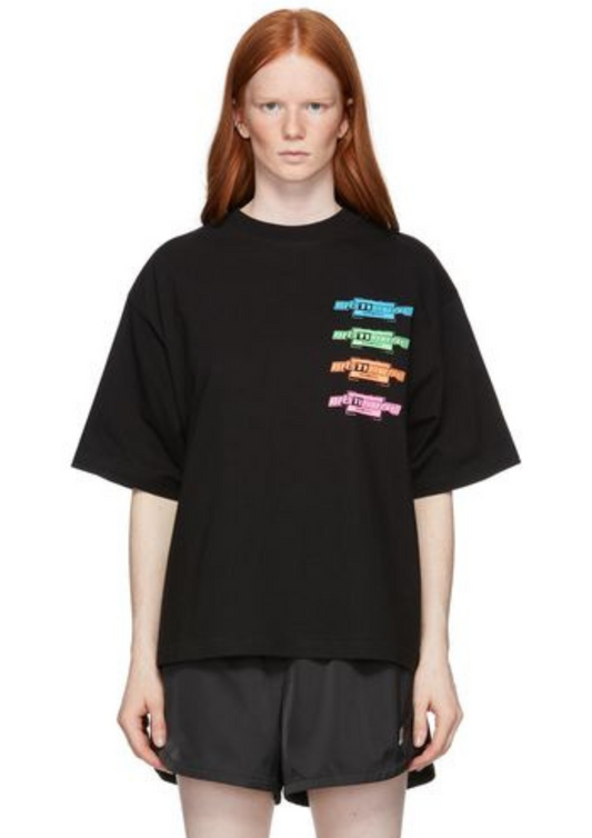WE11DONE Printed Logo T-Shirt (Black)