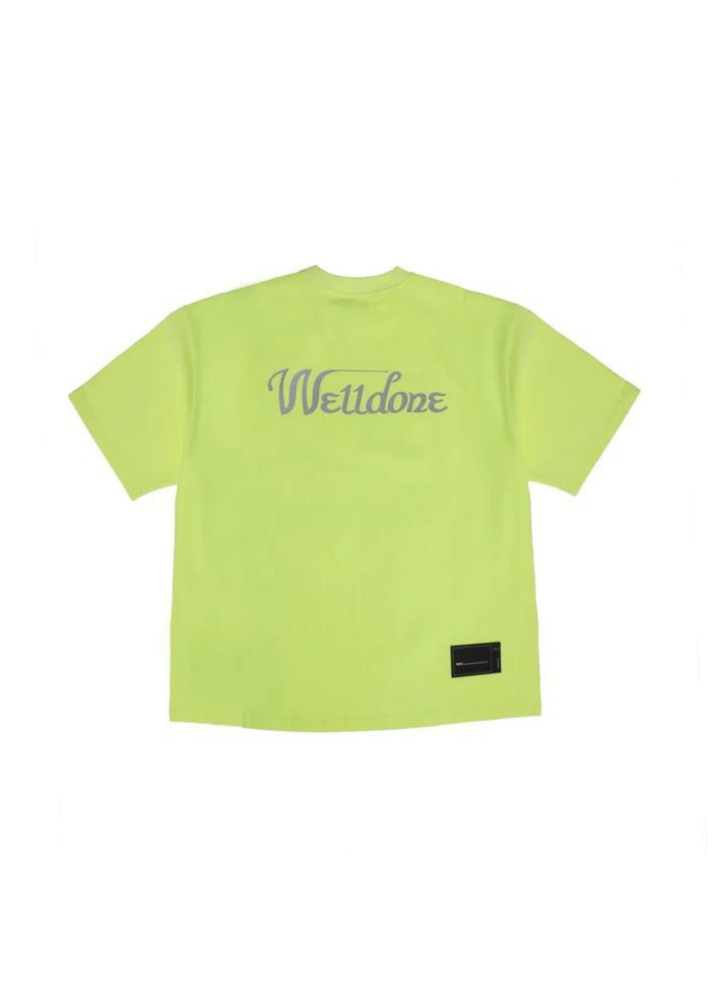 WE11DONE Logo Printed Oversized T-Shirt (Yellow)